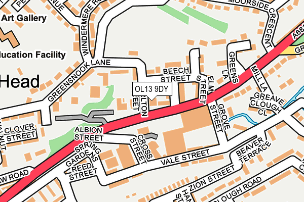 OL13 9DY map - OS OpenMap – Local (Ordnance Survey) OL13 9DY map - OS OpenMap – Local (Ordnance Survey)