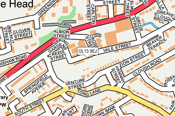 OL13 9EJ map - OS OpenMap – Local (Ordnance Survey) OL13 9EJ map - OS OpenMap – Local (Ordnance Survey)