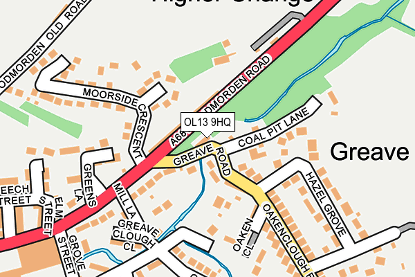 OL13 9HQ map - OS OpenMap – Local (Ordnance Survey) OL13 9HQ map - OS OpenMap – Local (Ordnance Survey)