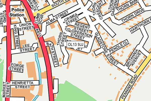 OL13 9JJ map - OS OpenMap – Local (Ordnance Survey) OL13 9JJ map - OS OpenMap – Local (Ordnance Survey)