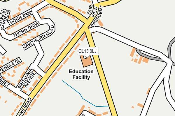 OL13 9LJ map - OS OpenMap – Local (Ordnance Survey)