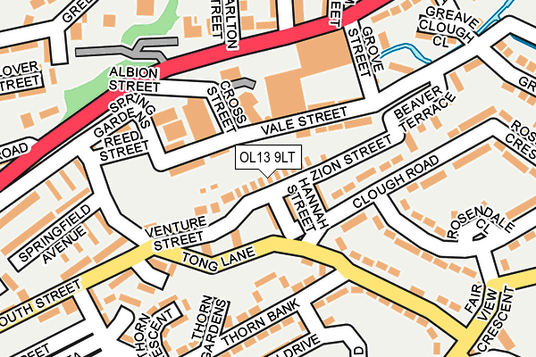 OL13 9LT map - OS OpenMap – Local (Ordnance Survey) OL13 9LT map - OS OpenMap – Local (Ordnance Survey)