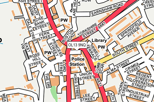 OL13 9NQ map - OS OpenMap – Local (Ordnance Survey) OL13 9NQ map - OS OpenMap – Local (Ordnance Survey)
