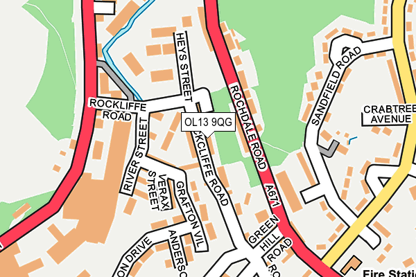 OL13 9QG map - OS OpenMap – Local (Ordnance Survey) OL13 9QG map - OS OpenMap – Local (Ordnance Survey)