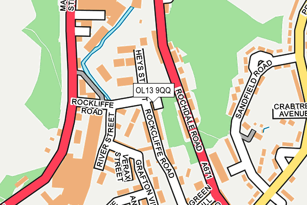 OL13 9QQ map - OS OpenMap – Local (Ordnance Survey) OL13 9QQ map - OS OpenMap – Local (Ordnance Survey)