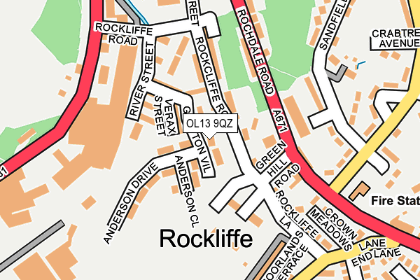 OL13 9QZ map - OS OpenMap – Local (Ordnance Survey) OL13 9QZ map - OS OpenMap – Local (Ordnance Survey)