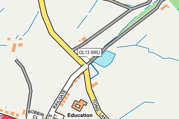 OL13 9WU map - OS OpenMap – Local (Ordnance Survey) OL13 9WU map - OS OpenMap – Local (Ordnance Survey)
