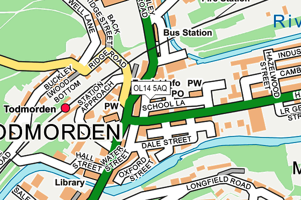 OL14 5AQ map - OS OpenMap – Local (Ordnance Survey) OL14 5AQ map - OS OpenMap – Local (Ordnance Survey)