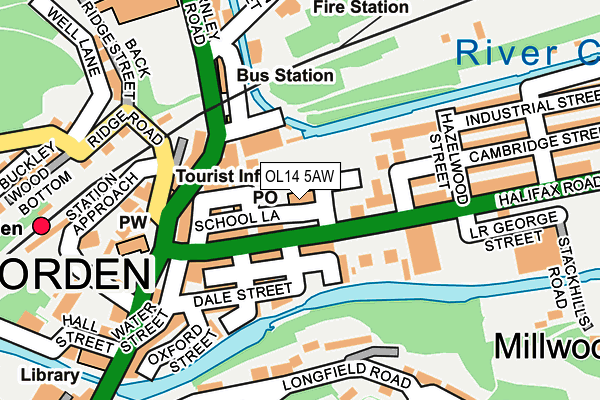 OL14 5AW map - OS OpenMap – Local (Ordnance Survey) OL14 5AW map - OS OpenMap – Local (Ordnance Survey)