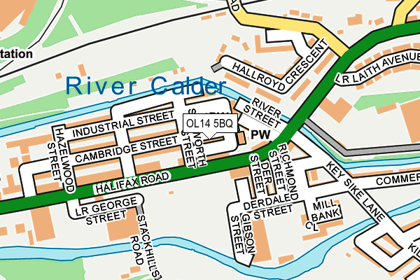 OL14 5BQ map - OS OpenMap – Local (Ordnance Survey) OL14 5BQ map - OS OpenMap – Local (Ordnance Survey)
