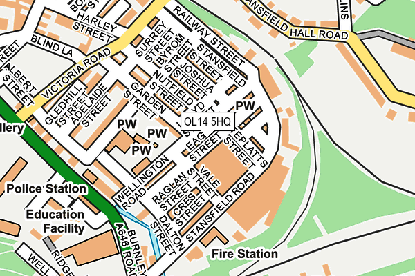 OL14 5HQ map - OS OpenMap – Local (Ordnance Survey) OL14 5HQ map - OS OpenMap – Local (Ordnance Survey)