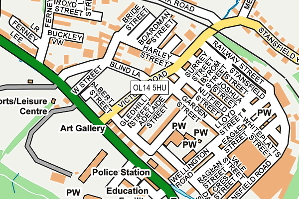 OL14 5HU map - OS OpenMap – Local (Ordnance Survey) OL14 5HU map - OS OpenMap – Local (Ordnance Survey)