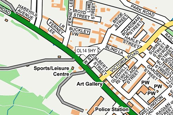 OL14 5HY map - OS OpenMap – Local (Ordnance Survey) OL14 5HY map - OS OpenMap – Local (Ordnance Survey)
