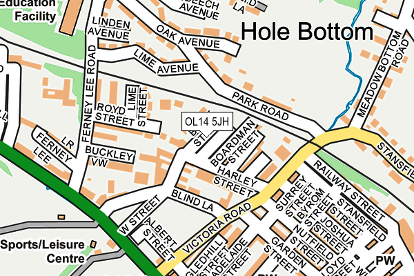 OL14 5JH map - OS OpenMap – Local (Ordnance Survey) OL14 5JH map - OS OpenMap – Local (Ordnance Survey)