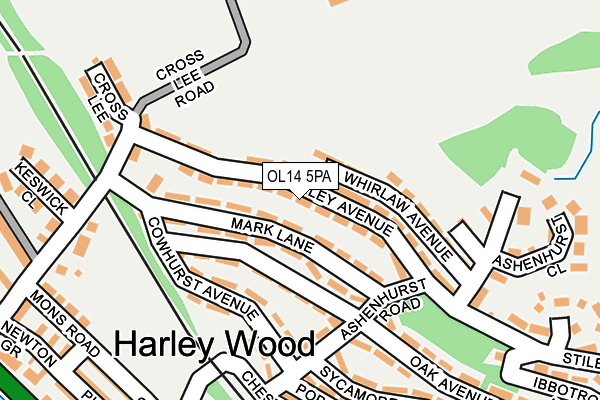 OL14 5PA map - OS OpenMap – Local (Ordnance Survey) OL14 5PA map - OS OpenMap – Local (Ordnance Survey)