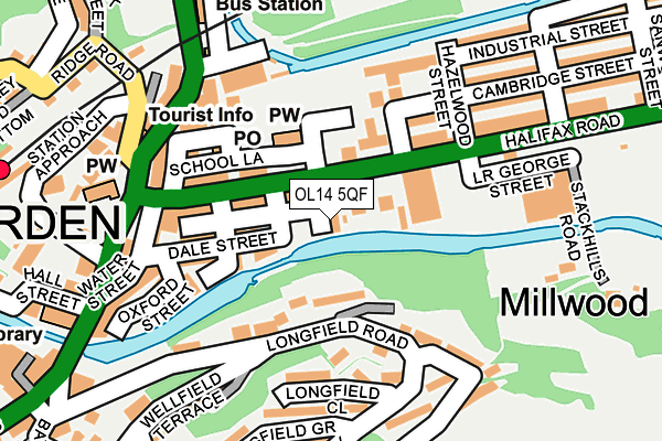 OL14 5QF map - OS OpenMap – Local (Ordnance Survey) OL14 5QF map - OS OpenMap – Local (Ordnance Survey)