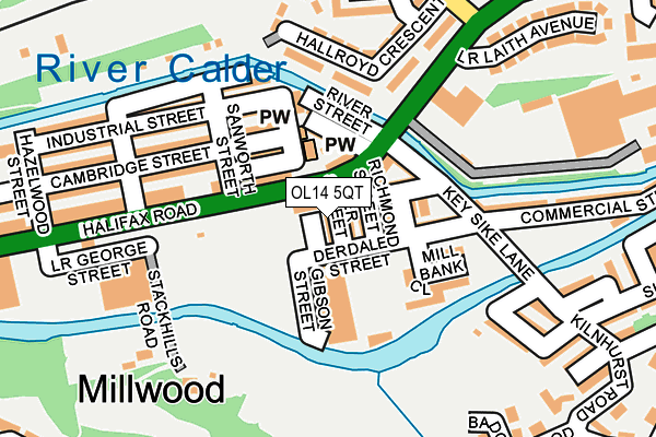 OL14 5QT map - OS OpenMap – Local (Ordnance Survey) OL14 5QT map - OS OpenMap – Local (Ordnance Survey)