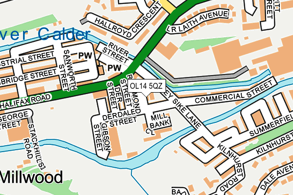 OL14 5QZ map - OS OpenMap – Local (Ordnance Survey) OL14 5QZ map - OS OpenMap – Local (Ordnance Survey)