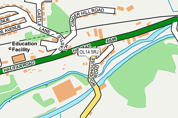 OL14 5RJ map - OS OpenMap – Local (Ordnance Survey) OL14 5RJ map - OS OpenMap – Local (Ordnance Survey)