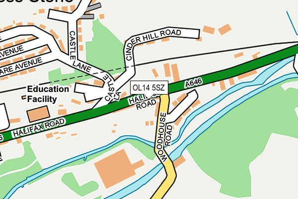 OL14 5SZ map - OS OpenMap – Local (Ordnance Survey) OL14 5SZ map - OS OpenMap – Local (Ordnance Survey)