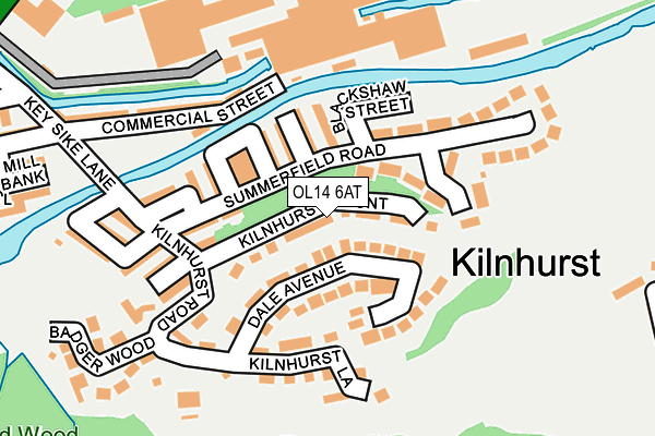 OL14 6AT map - OS OpenMap – Local (Ordnance Survey) OL14 6AT map - OS OpenMap – Local (Ordnance Survey)