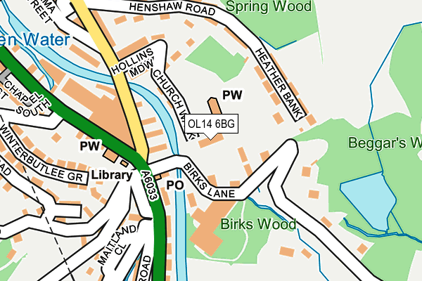 OL14 6BG map - OS OpenMap – Local (Ordnance Survey) OL14 6BG map - OS OpenMap – Local (Ordnance Survey)