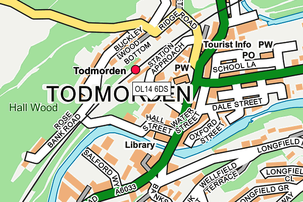 OL14 6DS map - OS OpenMap – Local (Ordnance Survey) OL14 6DS map - OS OpenMap – Local (Ordnance Survey)