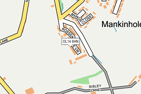 OL14 6HN map - OS OpenMap – Local (Ordnance Survey) OL14 6HN map - OS OpenMap – Local (Ordnance Survey)