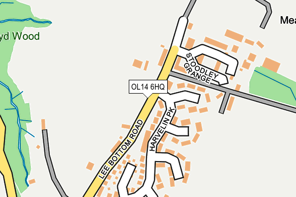 OL14 6HQ map - OS OpenMap – Local (Ordnance Survey) OL14 6HQ map - OS OpenMap – Local (Ordnance Survey)
