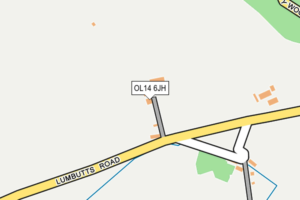 OL14 6JH map - OS OpenMap – Local (Ordnance Survey) OL14 6JH map - OS OpenMap – Local (Ordnance Survey)