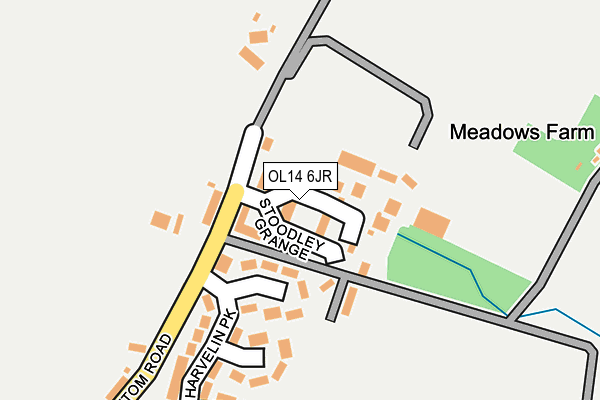 OL14 6JR map - OS OpenMap – Local (Ordnance Survey)