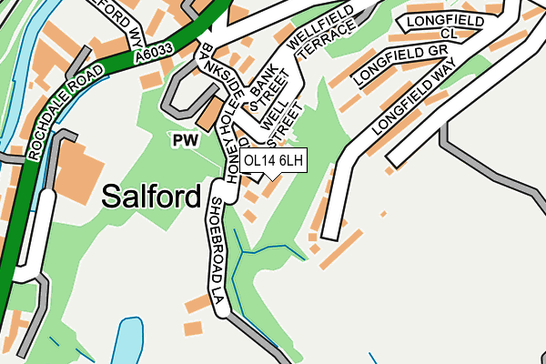 OL14 6LH map - OS OpenMap – Local (Ordnance Survey) OL14 6LH map - OS OpenMap – Local (Ordnance Survey)