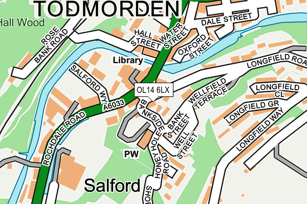 OL14 6LX map - OS OpenMap – Local (Ordnance Survey) OL14 6LX map - OS OpenMap – Local (Ordnance Survey)