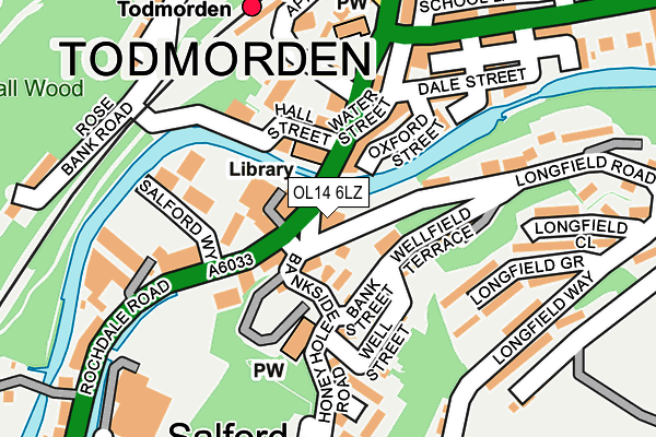 OL14 6LZ map - OS OpenMap – Local (Ordnance Survey) OL14 6LZ map - OS OpenMap – Local (Ordnance Survey)