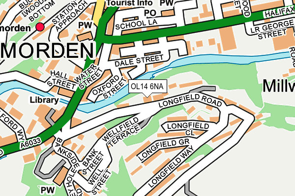 OL14 6NA map - OS OpenMap – Local (Ordnance Survey) OL14 6NA map - OS OpenMap – Local (Ordnance Survey)