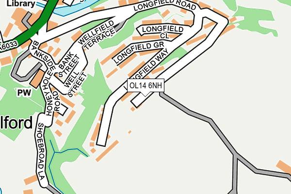 OL14 6NH map - OS OpenMap – Local (Ordnance Survey) OL14 6NH map - OS OpenMap – Local (Ordnance Survey)