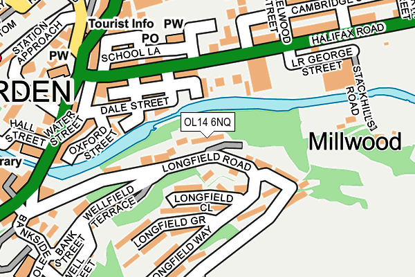 OL14 6NQ map - OS OpenMap – Local (Ordnance Survey) OL14 6NQ map - OS OpenMap – Local (Ordnance Survey)