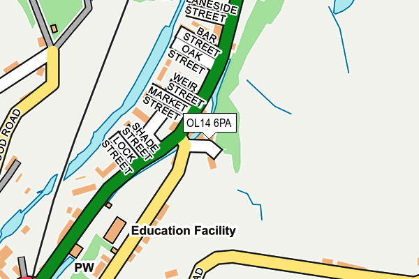 OL14 6PA map - OS OpenMap – Local (Ordnance Survey) OL14 6PA map - OS OpenMap – Local (Ordnance Survey)