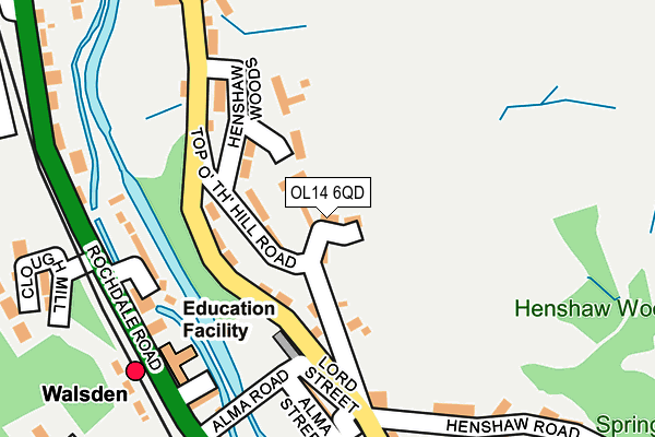 OL14 6QD map - OS OpenMap – Local (Ordnance Survey) OL14 6QD map - OS OpenMap – Local (Ordnance Survey)
