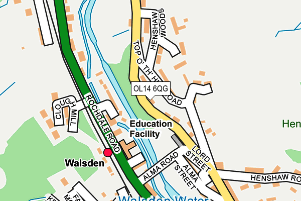 OL14 6QG map - OS OpenMap – Local (Ordnance Survey)