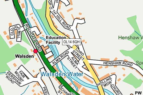 OL14 6QH map - OS OpenMap – Local (Ordnance Survey) OL14 6QH map - OS OpenMap – Local (Ordnance Survey)