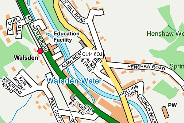 OL14 6QJ map - OS OpenMap – Local (Ordnance Survey) OL14 6QJ map - OS OpenMap – Local (Ordnance Survey)