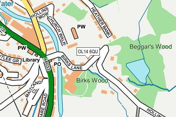 OL14 6QU map - OS OpenMap – Local (Ordnance Survey) OL14 6QU map - OS OpenMap – Local (Ordnance Survey)
