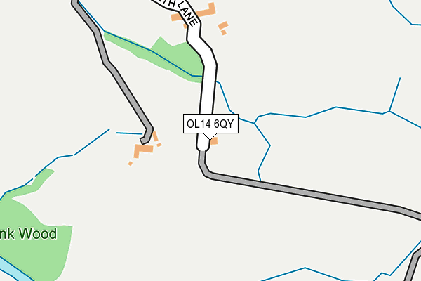 OL14 6QY map - OS OpenMap – Local (Ordnance Survey) OL14 6QY map - OS OpenMap – Local (Ordnance Survey)