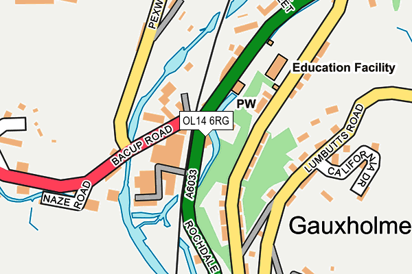 OL14 6RG map - OS OpenMap – Local (Ordnance Survey) OL14 6RG map - OS OpenMap – Local (Ordnance Survey)