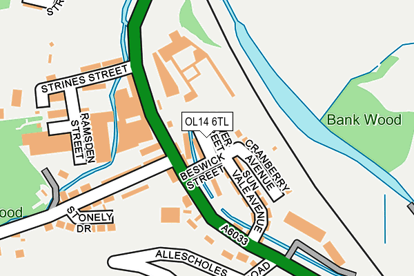 OL14 6TL map - OS OpenMap – Local (Ordnance Survey) OL14 6TL map - OS OpenMap – Local (Ordnance Survey)