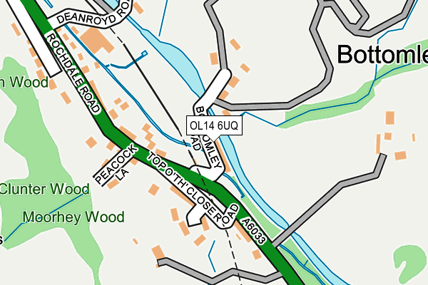 OL14 6UQ map - OS OpenMap – Local (Ordnance Survey)