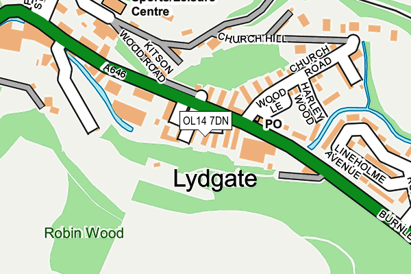 OL14 7DN map - OS OpenMap – Local (Ordnance Survey) OL14 7DN map - OS OpenMap – Local (Ordnance Survey)