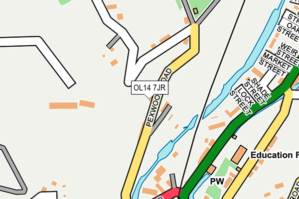 OL14 7JR map - OS OpenMap – Local (Ordnance Survey) OL14 7JR map - OS OpenMap – Local (Ordnance Survey)