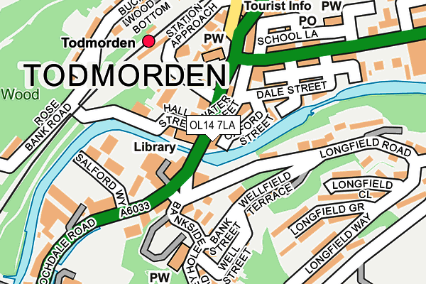 OL14 7LA map - OS OpenMap – Local (Ordnance Survey) OL14 7LA map - OS OpenMap – Local (Ordnance Survey)